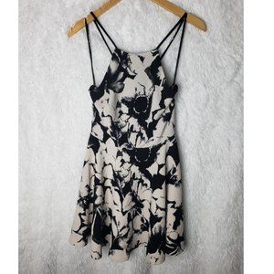 Floral fit and flare mini dress  size L